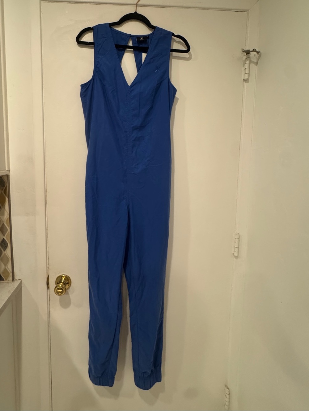 NWT Onepiece Sleeveless Technical Jogger Jumpsuit Blue Size Small - Picture 3 of 7